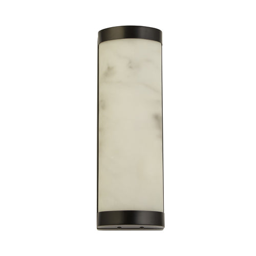 Searchlight Nile LED-wandlamp, matzwart metaal en gemarmerd hars