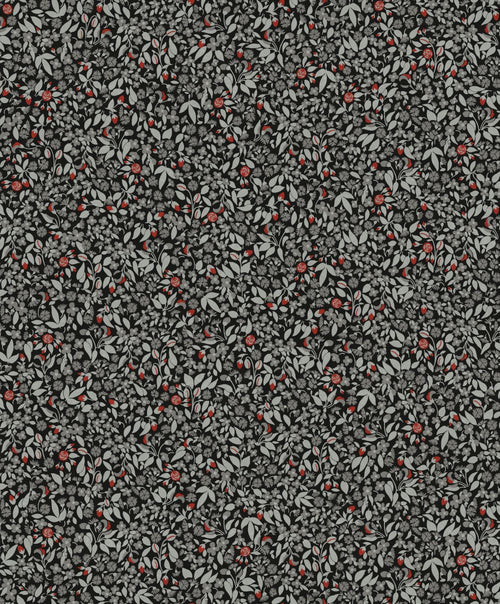 Masureel behang bloemen zwart - 53 cm x 10.05 m - 632029 - vtwonen shop