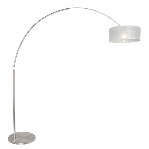 Steinhauer vloerlamp Sparkled - 1 lichts - 190x 230 cm - mat chroom zilver
