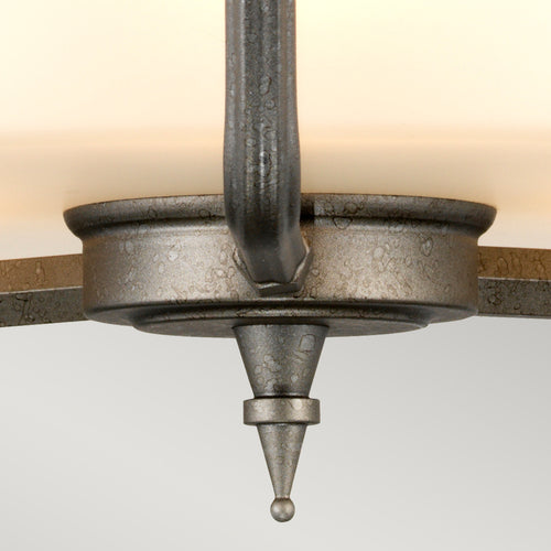 Elstead Crown - 3-lichts semi-inbouw hanglamp ijzer, E27