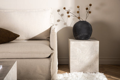 Rebellenclub Salontafel Tusani - 40 x 40 cm - Beige Marmerlook