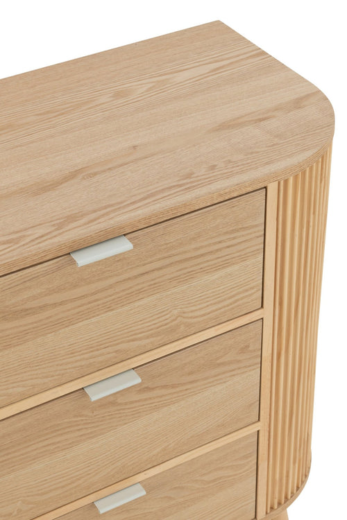 J-Line kast Rond - dennenhout - naturel - large