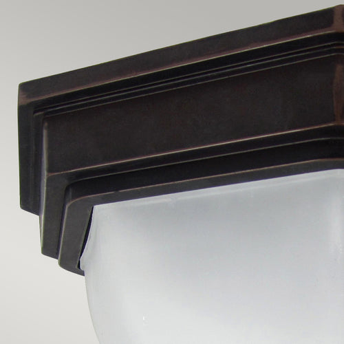 Elstead Fairford - 2 Lichts Badkamer Plafondlamp Brons IP44, E27