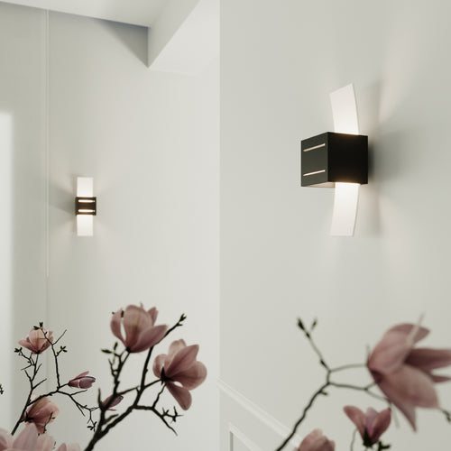 Sollux Lighting Wandlamp LORETO zwart - 10x12x30cm