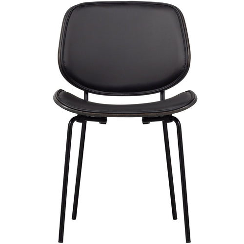 vtwonen eetkamerstoelen Classic - Hout - Zwart/Walnoot - Set van 6 - vtwonen shop