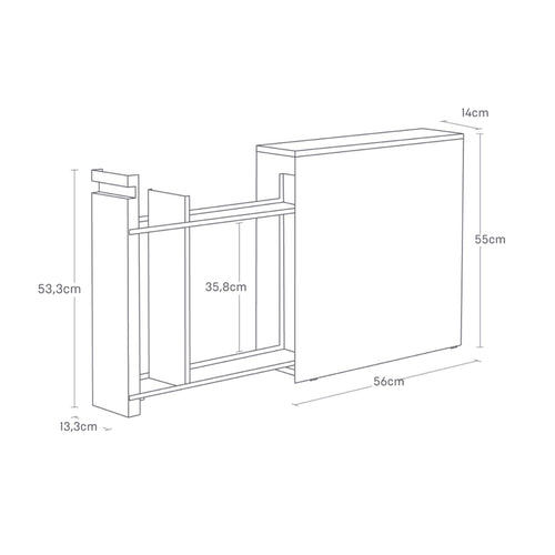 Yamazaki Badkamer Opbergrek - Tower - Wit - vtwonen shop