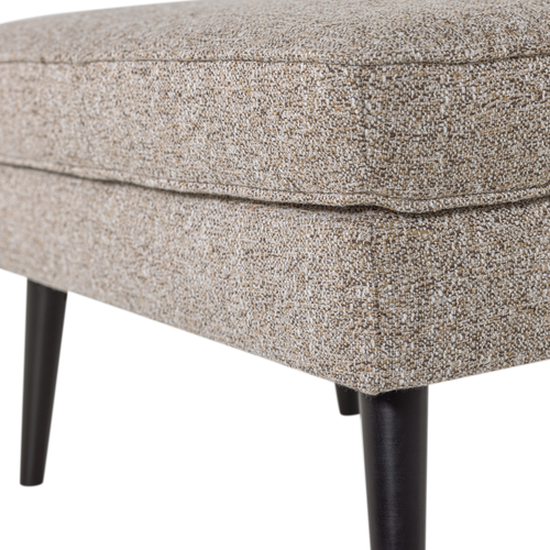 WOOOD hocker Rocco - Geweven Stof - Bruin Melange - 47x77x51