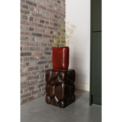 Dutchbone Edna Vaas 24 cm Rood - vtwonen shop