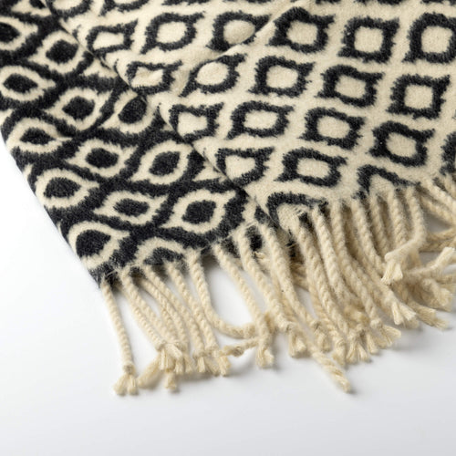 Hoii plaid Isabella - 150x200 cm - Geometrisch - Zwart - vtwonen shop