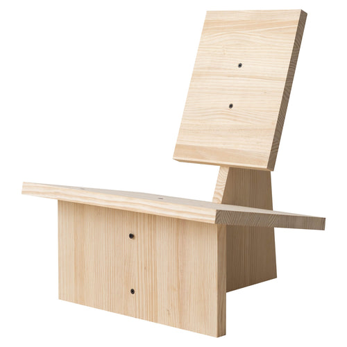 Naan Furniture Fauteuil Trebalúger - Ongelakt massief hout - Natuurlijk - 60 x 70 cm - vtwonen shop