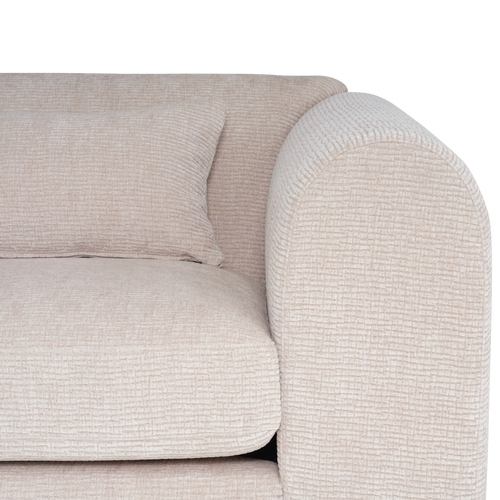 WOOOD hoekbank links Brenvo - Structure Velvet - Zand - 73x306x178