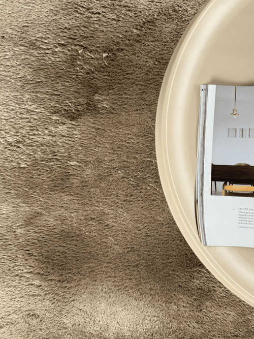 Organisch hoogpolig vloerkleed Odelia bruin/taupe - Interieur05