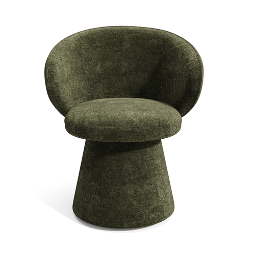 Sia Home - Eetkamerstoelen FLARE - Fluweel met structuur - Kaki groen - 54cm - vtwonen shop