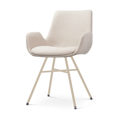 Nolon Noa-Eef eetkamerstoel beige - beige onderstel