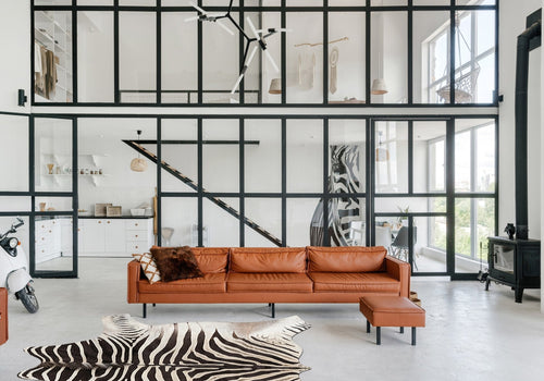 AFK Living vloerkleed Nakuru - dierenhuid-effect - zwart - 155 x 190 cm