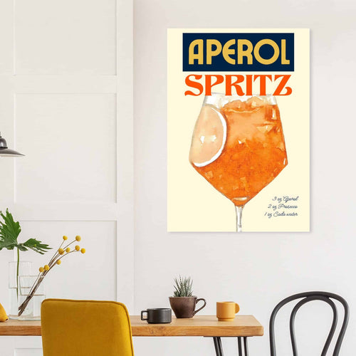 Artfulprints Poster Aperol Spritz - Original   - A4 21x29.7 cm - Oranje