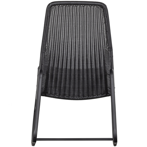 WOOOD schommelstoel buiten Tom - Rattan - Zwart - 97x51x95 - vtwonen shop