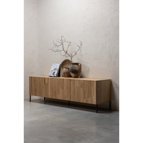 WOOOD tv meubel Bono Gravure - Eiken - Naturel - 56x180x46
