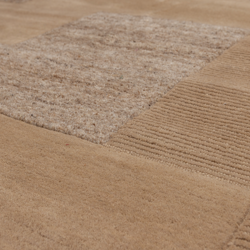 WOOOD handgeweven vloerkleed Noven - Wol - Zand - 170x240 cm - vtwonen shop