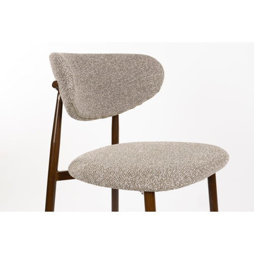 Housecraft Living Noor Barkrukken rugleuning 66 cm Taupe - Set van 2