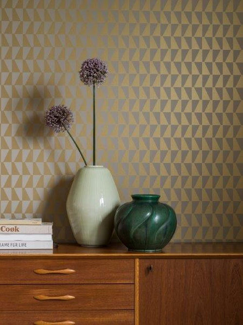 Borastapeter behang geometrische vormen goud - 53 cm x 10.05 m - 660763 - vtwonen shop
