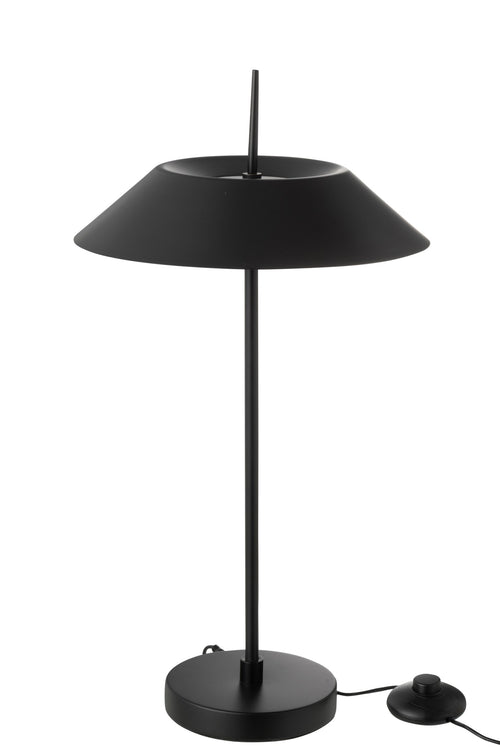 J-Line tafellamp - metaal - zwart - LED lichtjes