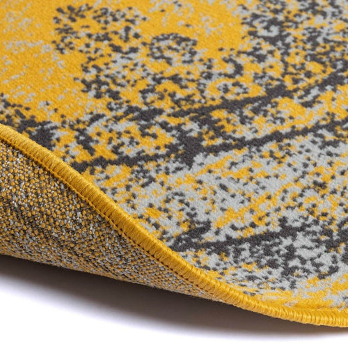 Vintage Vloerkleed Bloom rond - Geel - EVA Interior - 235 x 235 cm - vtwonen shop