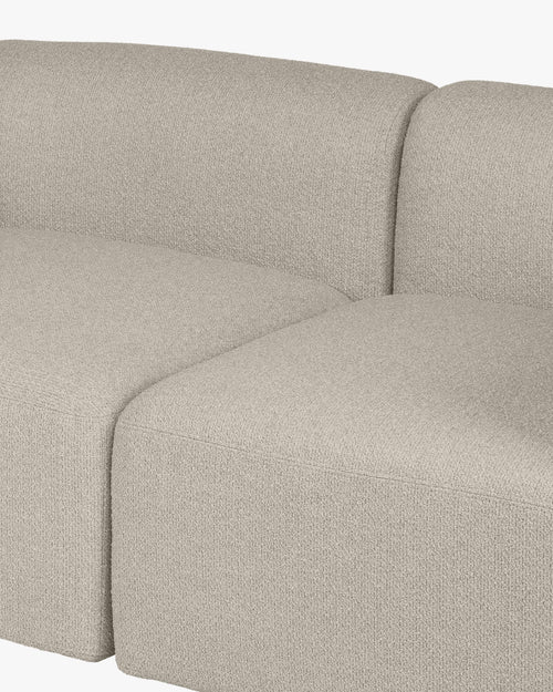 noo.ma Flom 3-zits bank - Desert Beige Bouclé, zacht design