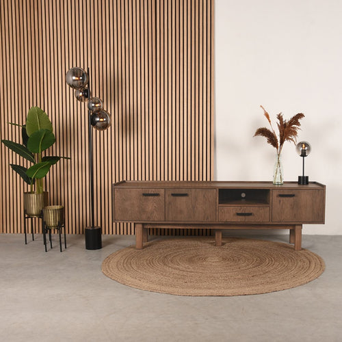 LABEL51 Tv-meubel Cali - Bruin Eikenhout - 190x45x60cm - vtwonen shop