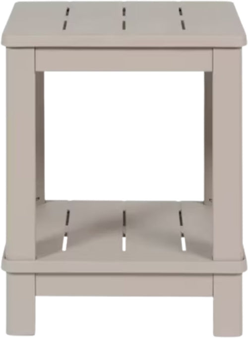 Keter Troy Deluxe Bijzettafel - 40.5x40.5x2cm - Soft Beige