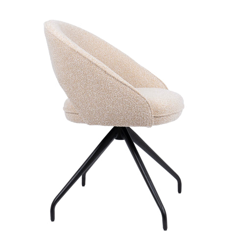 HelloChair eetkamerstoel HC07 Dinny - spinpoot black - cloud beige - vtwonen shop