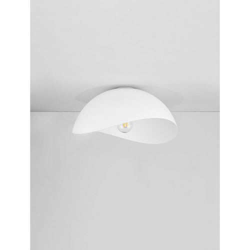 Nova Luce OPSI Plafondlamp met komvormige armatuur van 40 cm, halfverzonken, zandwit, E27 fitting, 1x12W