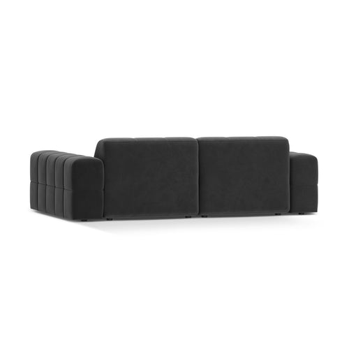 Cosmopolitan Design - Bank Chicago 3-zits, flueel grijs - 102x212x78cm