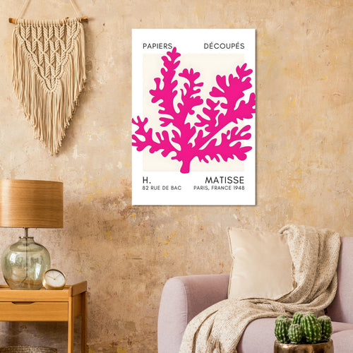 Artfulprints  Matisse – Aqua bloom pink   poster A4 21x29.7 cm - vtwonen shop