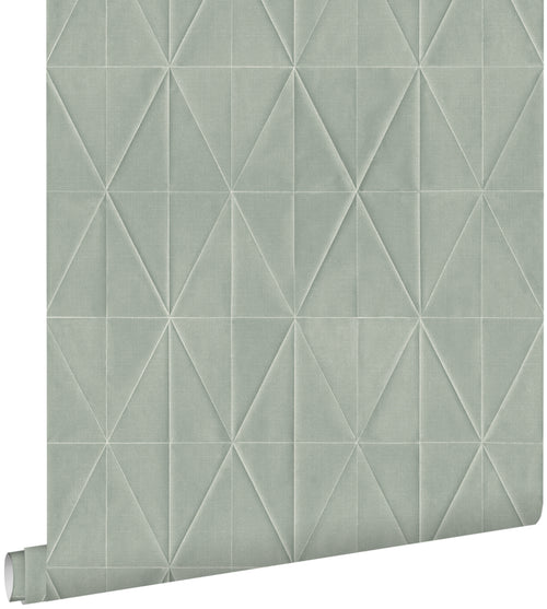 ESTAhome eco-texture vliesbehang origami motief lichtgrijs - 0,53 x 10,05 m - 148708 - vtwonen shop