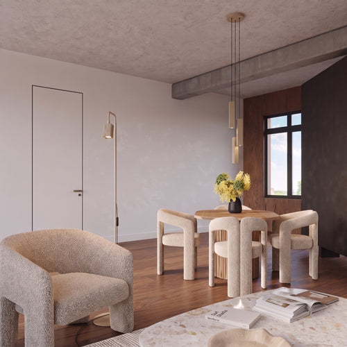 Sollux Lighting Vloerlamp RAYO 1 taupe - 30x30x160cm