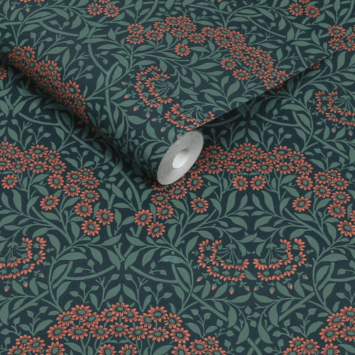 William Morris at Home Vliesbehang - Michaelmas Daisy Midnight