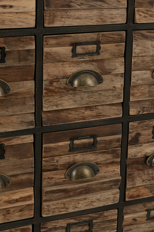 J-Line kast 16 Schuiven - hout/metaal - bruin - vtwonen shop