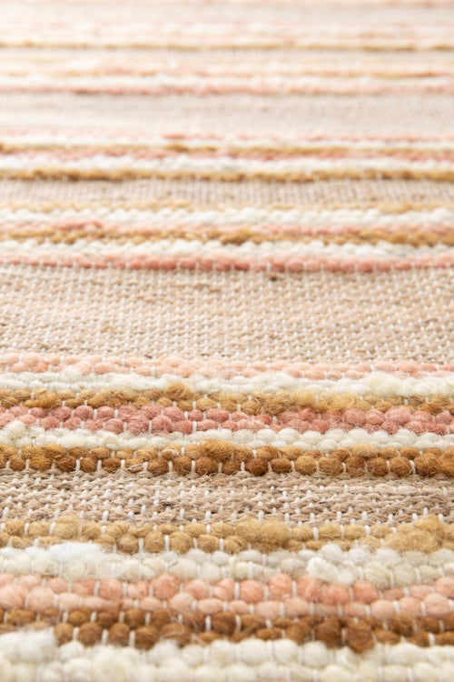 AFK Living vloerkleed Raj - handgemaakt - 60% handgekaarde wol, 30% jute, 10% katoen - 120 x 170 cm