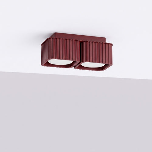 Sollux Lighting Plafondlamp RIFF 2 bordeaux Gx53 - 20,5x10x8cm