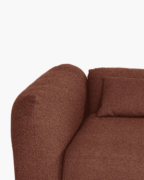 noo.ma Yaro 3-zits hoekbank Brick Red Bouclé