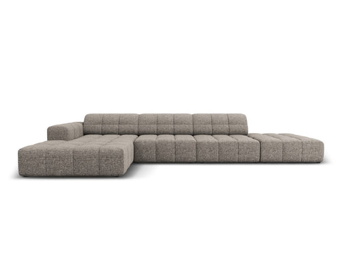 Cosmopolitan Design linker hoekbank Chicago 5-zits, chenille grijs - 167x348x78cm