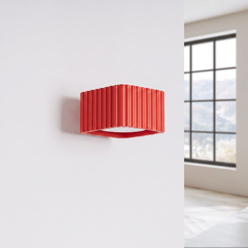 Sollux Lighting Wandlamp RIFF rood Gx53 - 10x12x6cm