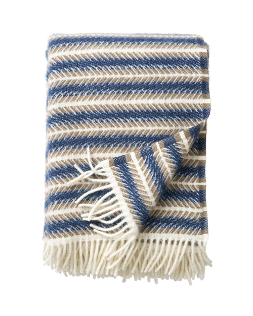 Klippan 100% wollen deken - Oscar -multi blue - 130x200cm - vtwonen shop