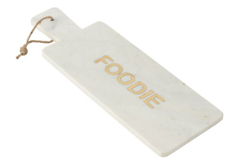 J-Line snijplank Rechthoekig Foodie Marmer - steen - wit