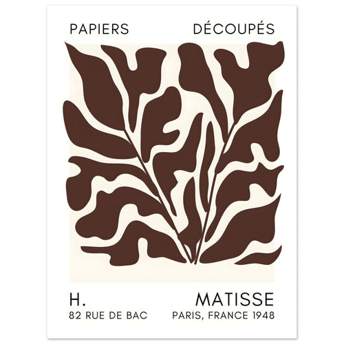 Artfulprints  Matisse – Seabed shapes brown   poster 30x40 cm - vtwonen shop