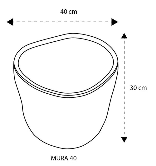 elho mura 40 linen white | Bloempot | Premium statementdesign