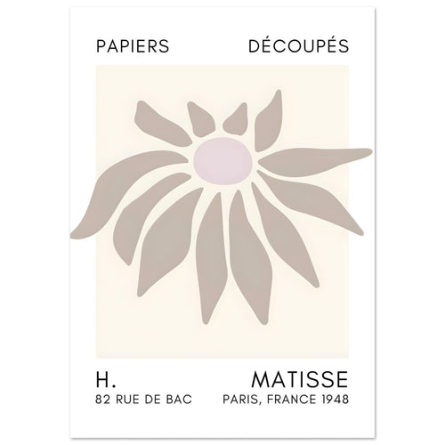 Artfulprints  Matisse – Deep sea dance grey   poster A4 21x29.7 cm - vtwonen shop