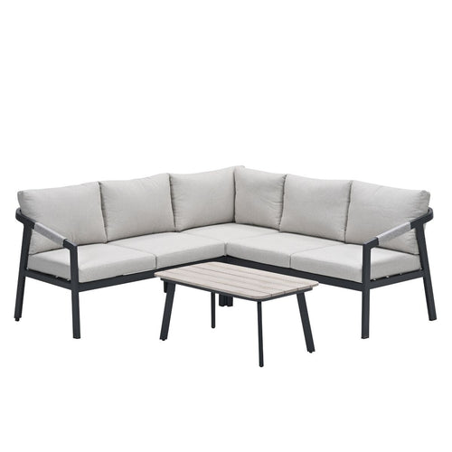 Garden Impressions Loungeset Milou hoek 4-delig - donker grijs