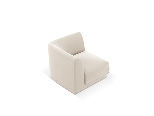 Micadoni Hoekmodule Miley flueel lichtbeige - 90x90x70cm